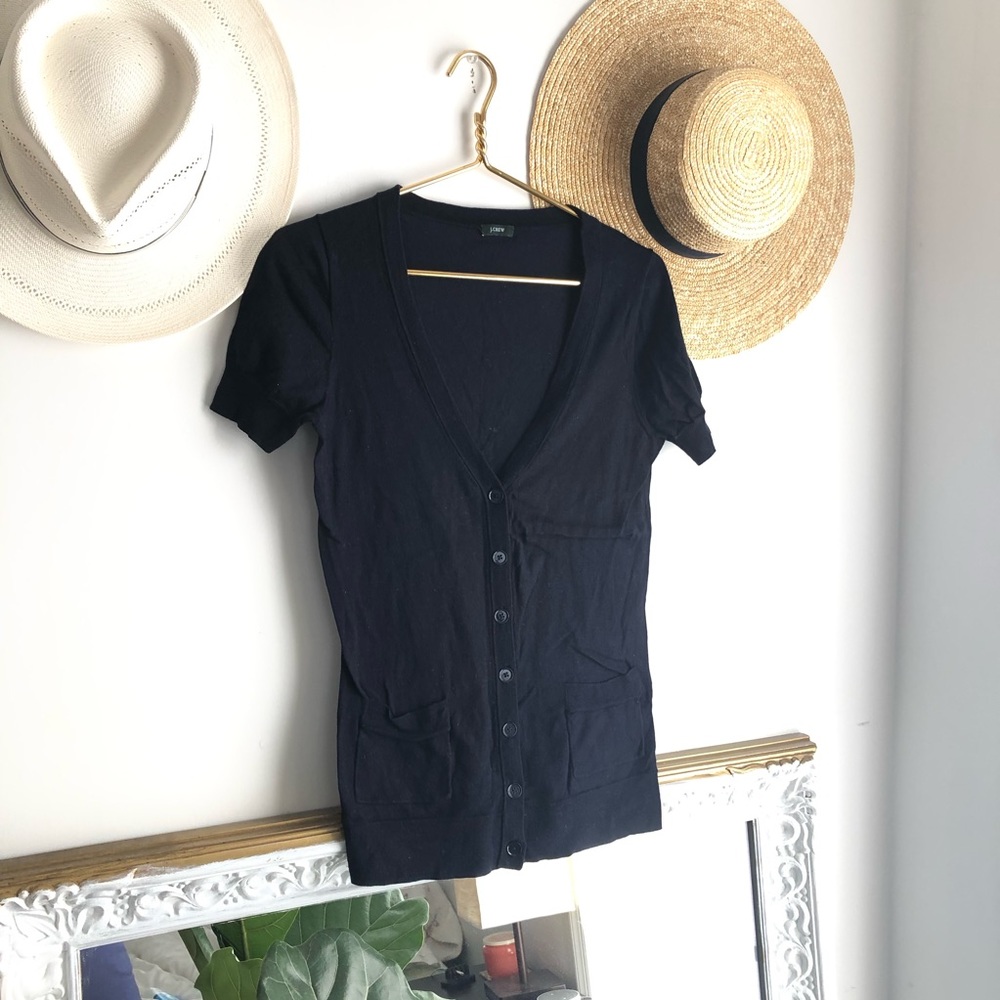 Y2k Vintage minimalist black cardigan sweater from J.Crew
